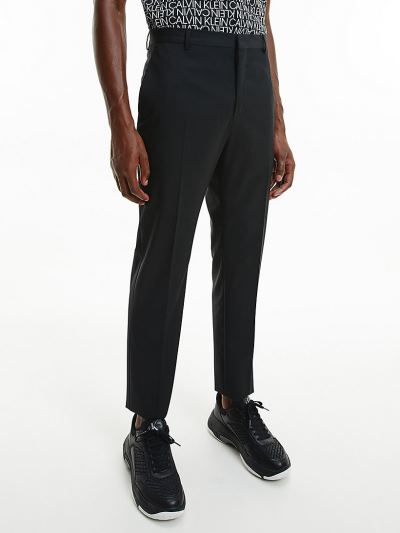 Calvin Klein Ruhák HU368977 | Calvin Klein Virgin Wool Férfi Öltöny Nadrág Fekete